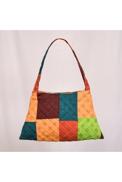 Women's Hand Bag - Trapezium - Patchwork